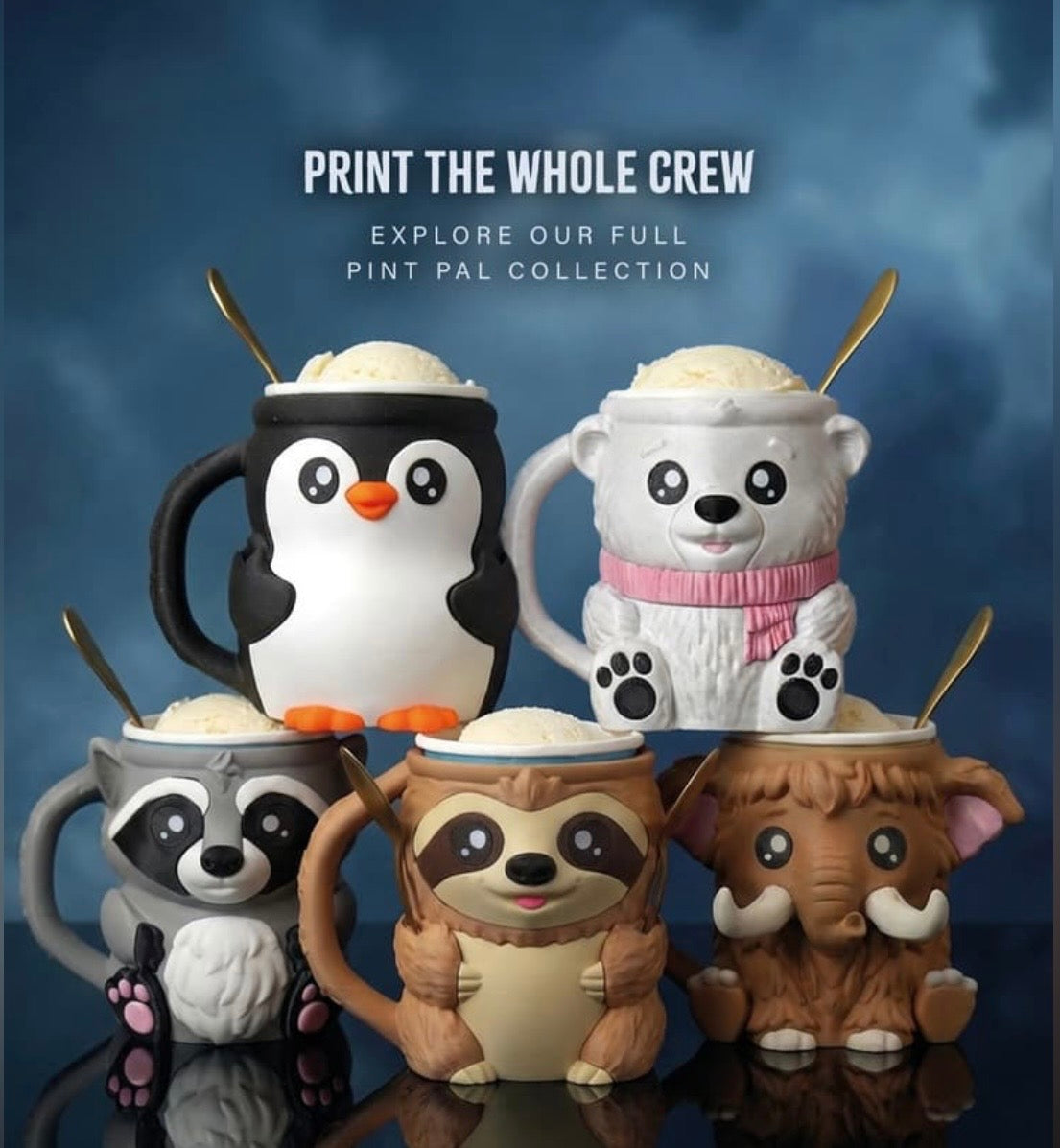 Sammy the Sloth - Pint size ice cream holder