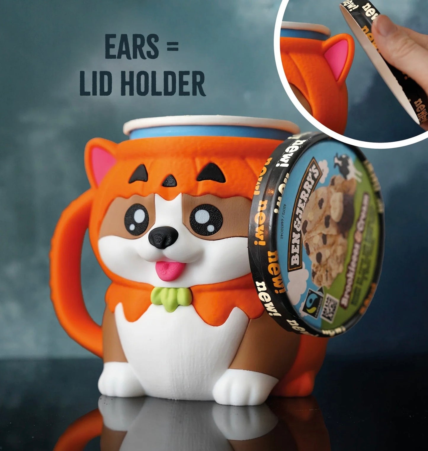 Kevin the Corgi - Pint size ice cream holder