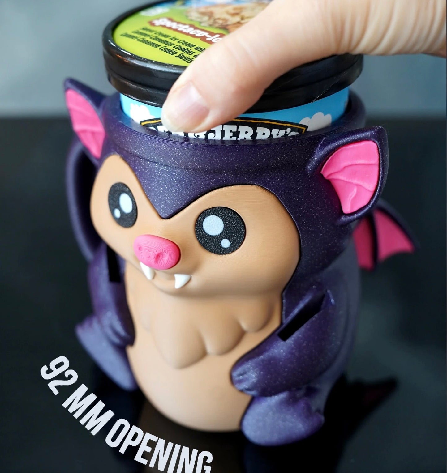 Bramble the Bat - Pint size ice cream holder