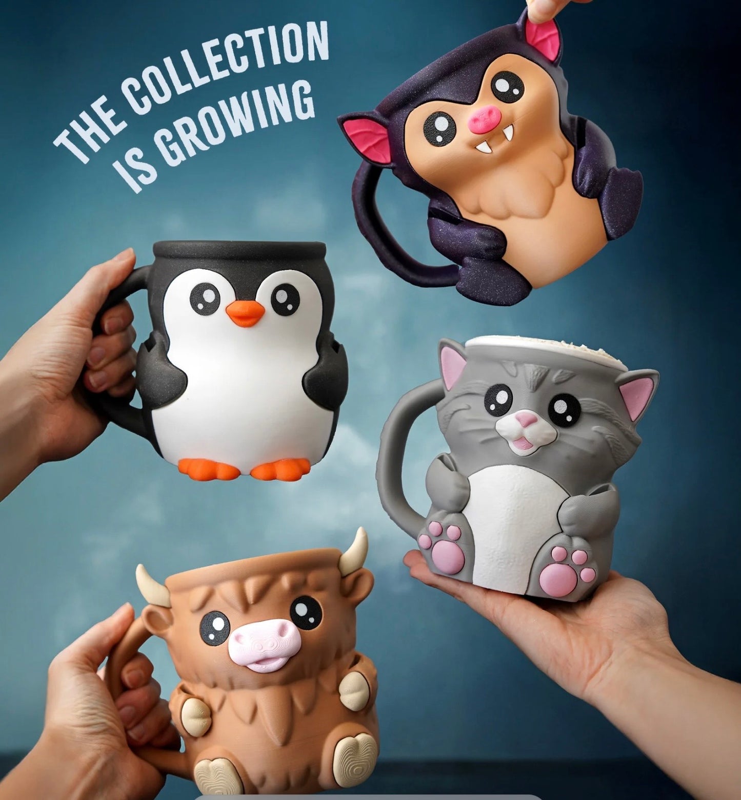 Bramble the Bat - Pint size ice cream holder