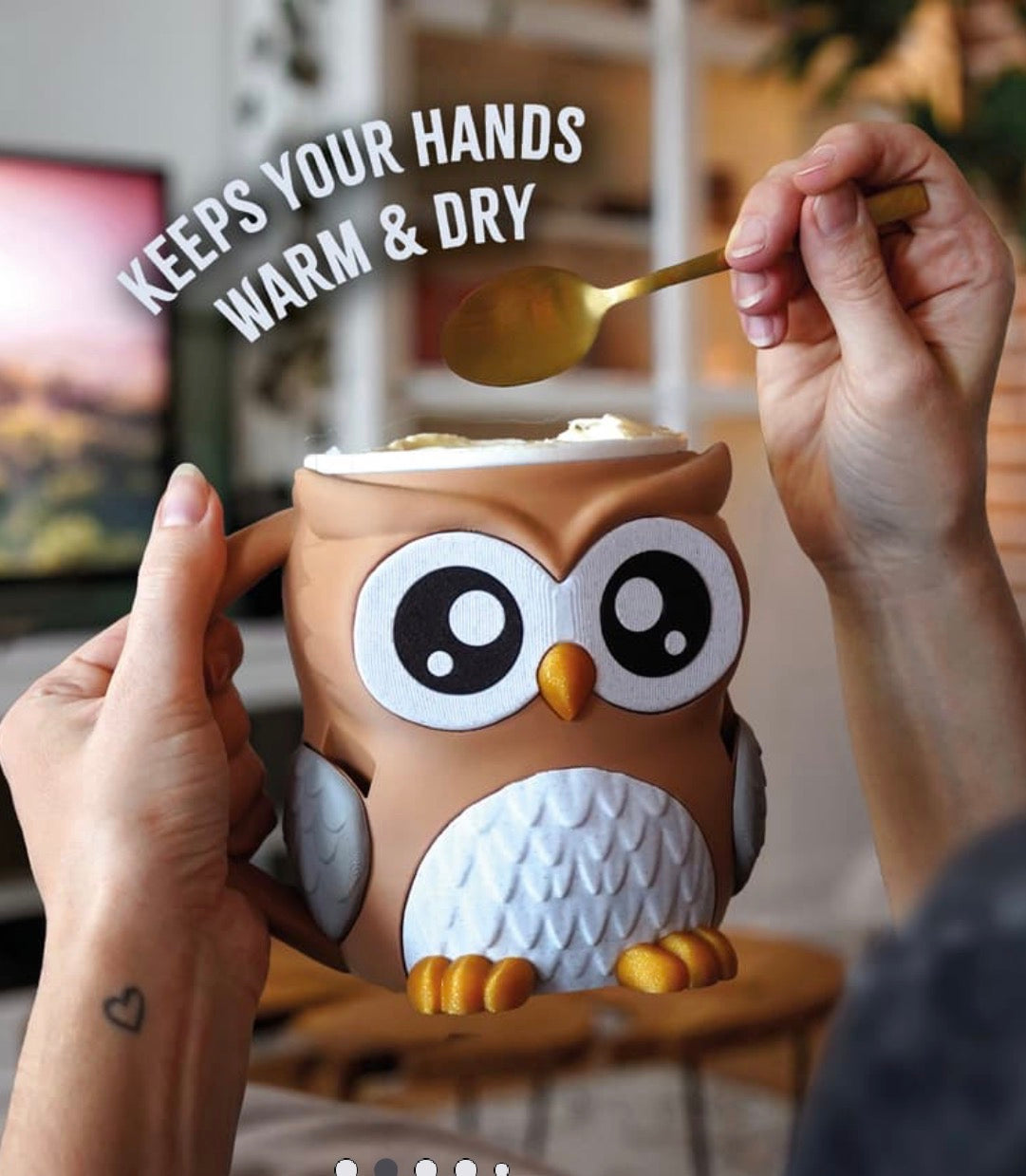 Owlfonso- Pint size ice cream holder
