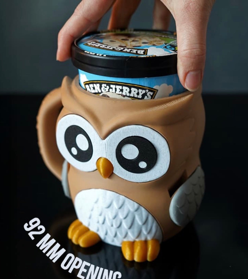 Owlfonso- Pint size ice cream holder