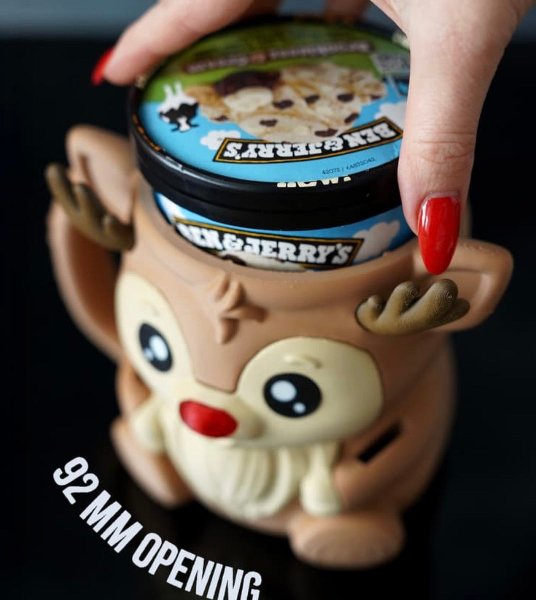 Rudy The Reindeer - Pint size ice cream holder