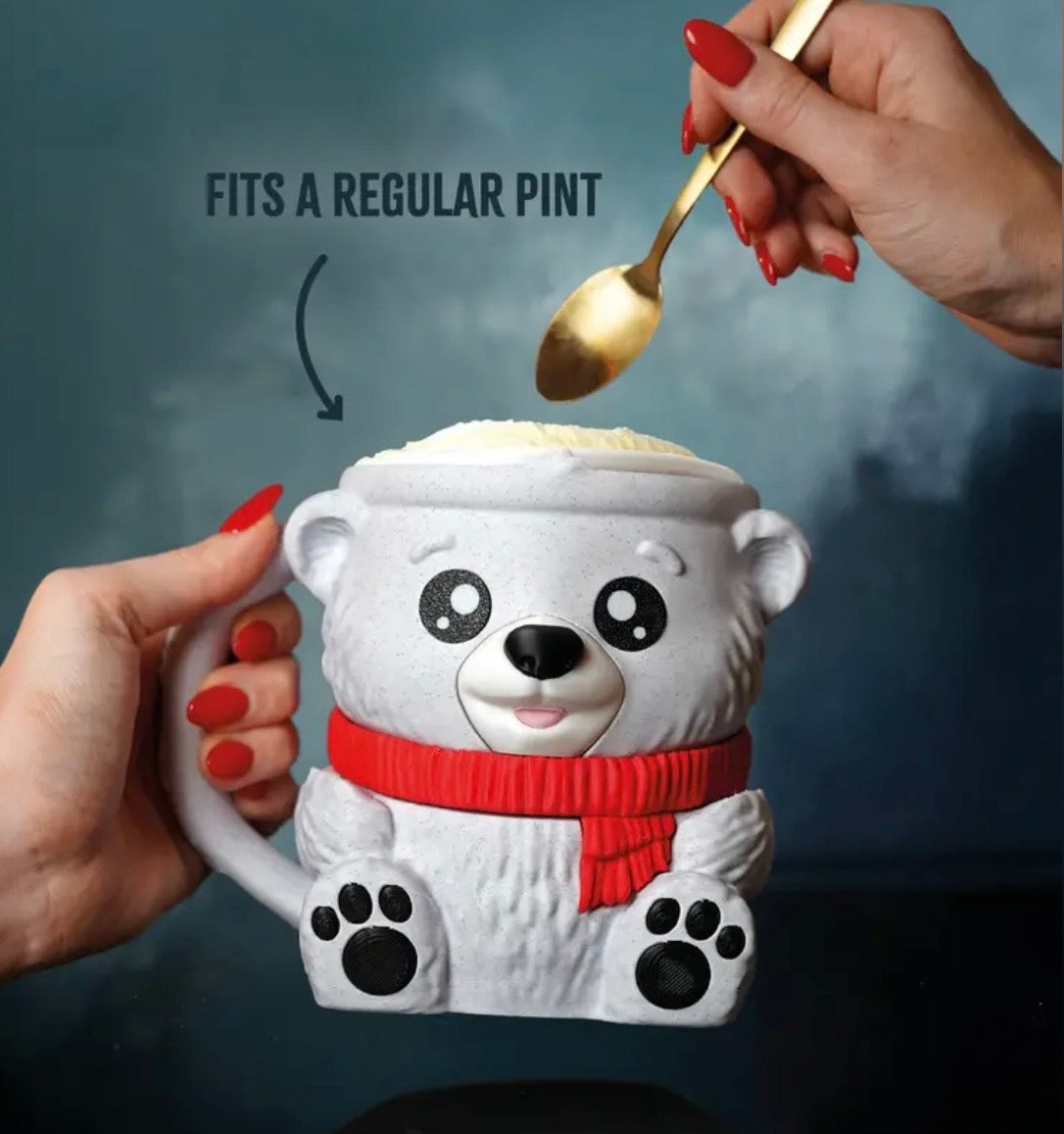 Pawblo the Polar Bear - Pint size ice cream holder