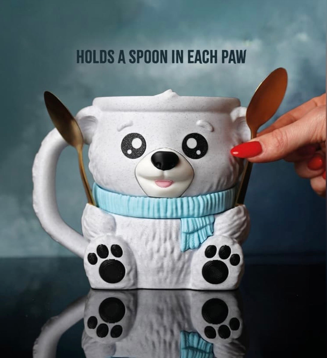 Pawblo the Polar Bear - Pint size ice cream holder