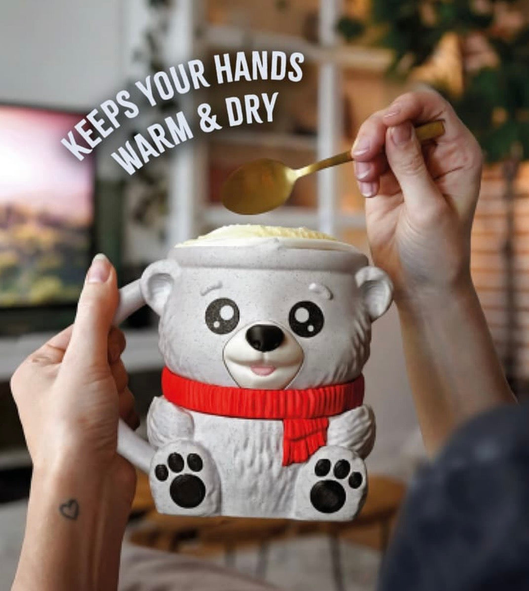 Pawblo the Polar Bear - Pint size ice cream holder