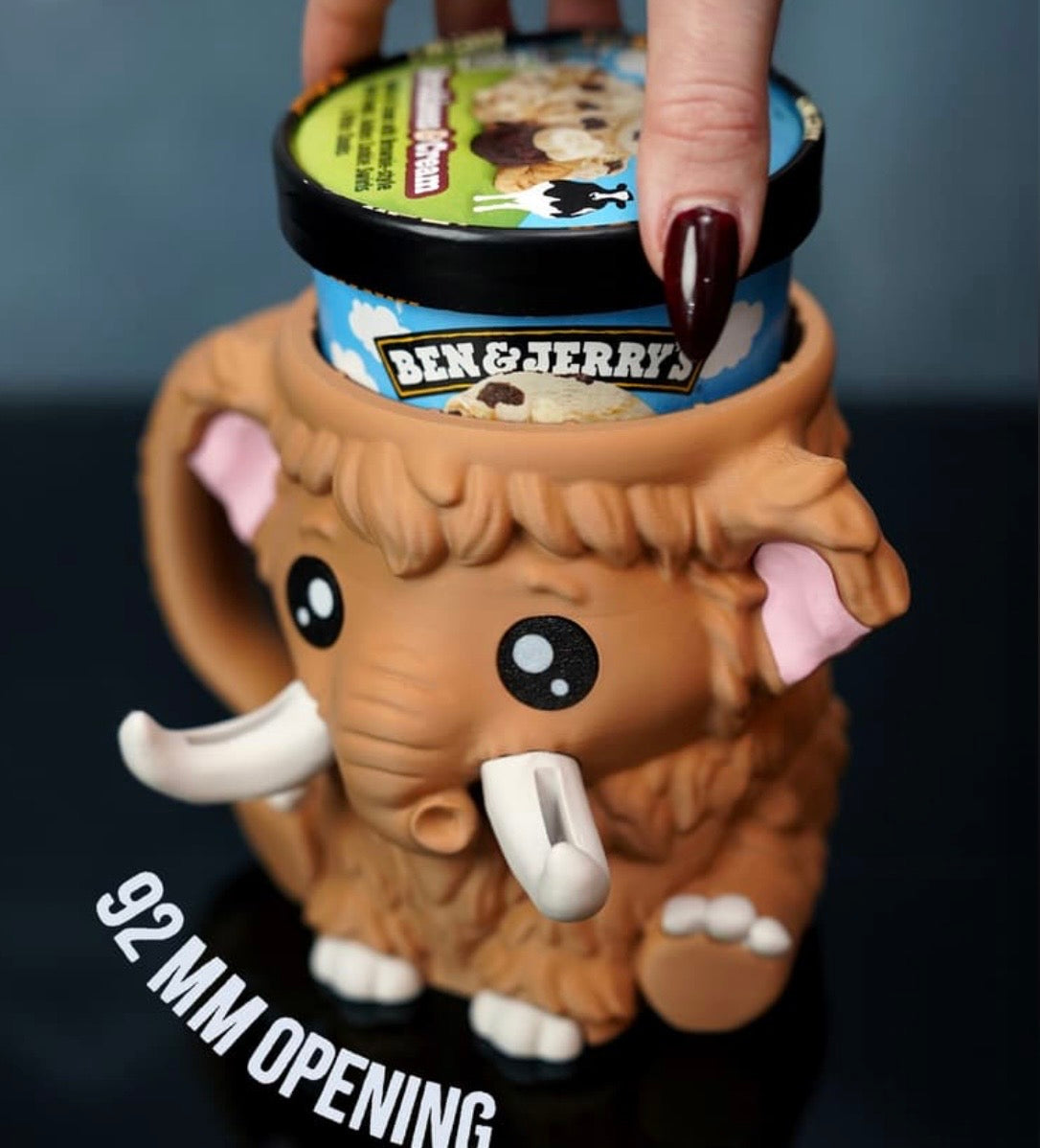 Mammuel the Mammoth - Pint size ice cream holder