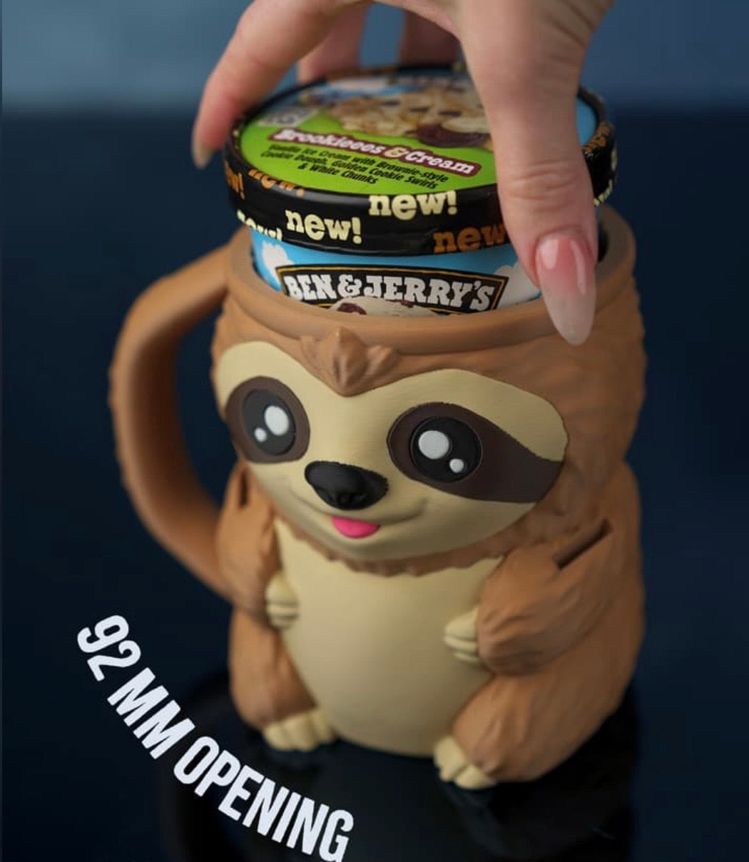 Sammy the Sloth - Pint size ice cream holder